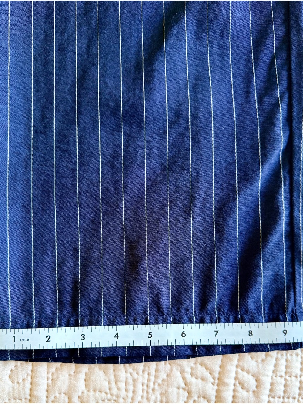 Sanctuary Navy Pinstriped Wide Leg Trousers - Picture 10 of 10